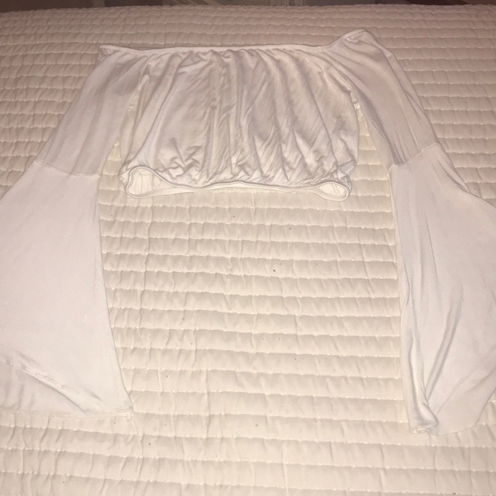 American Eagle white cropped bell sleeve top!